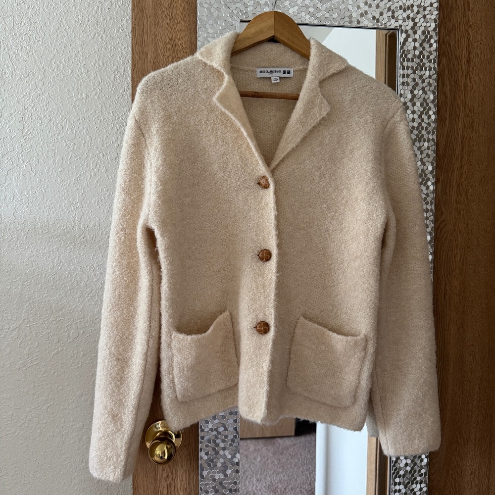 Uniqlo Ines De La Fressange knitted Jacket, XS, natural/cream color